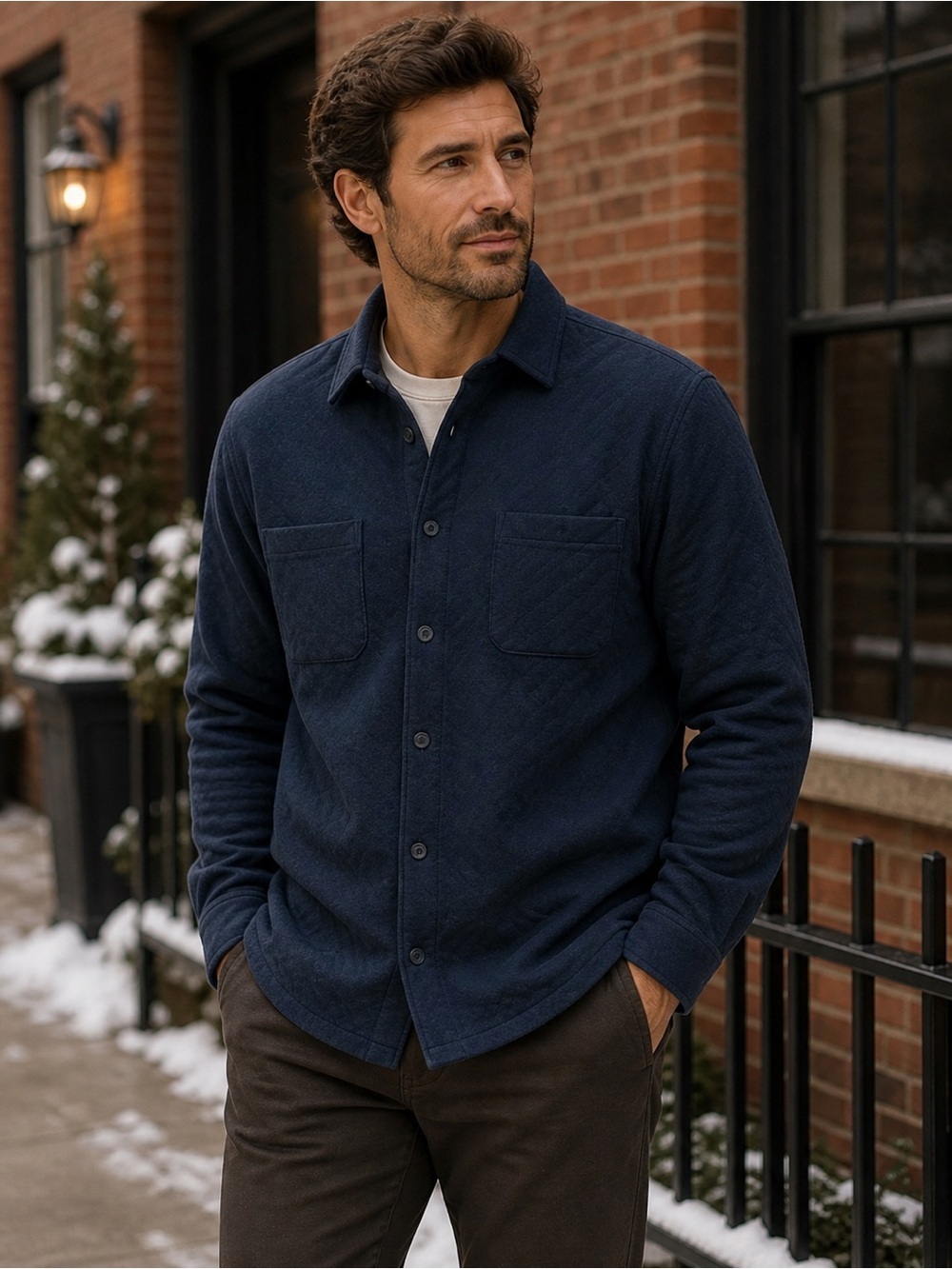 Goodfellow & Co Heathered Blue Shirt. Size XL. NWT. Men’s Quilted Button Down.